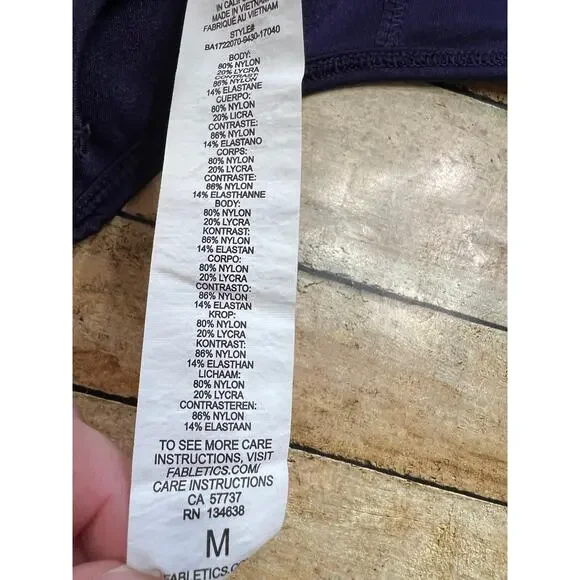 Fabletics Brinley Sports Bra Eclipse (Deep Purple) Size Medium - Picture 9 of 9